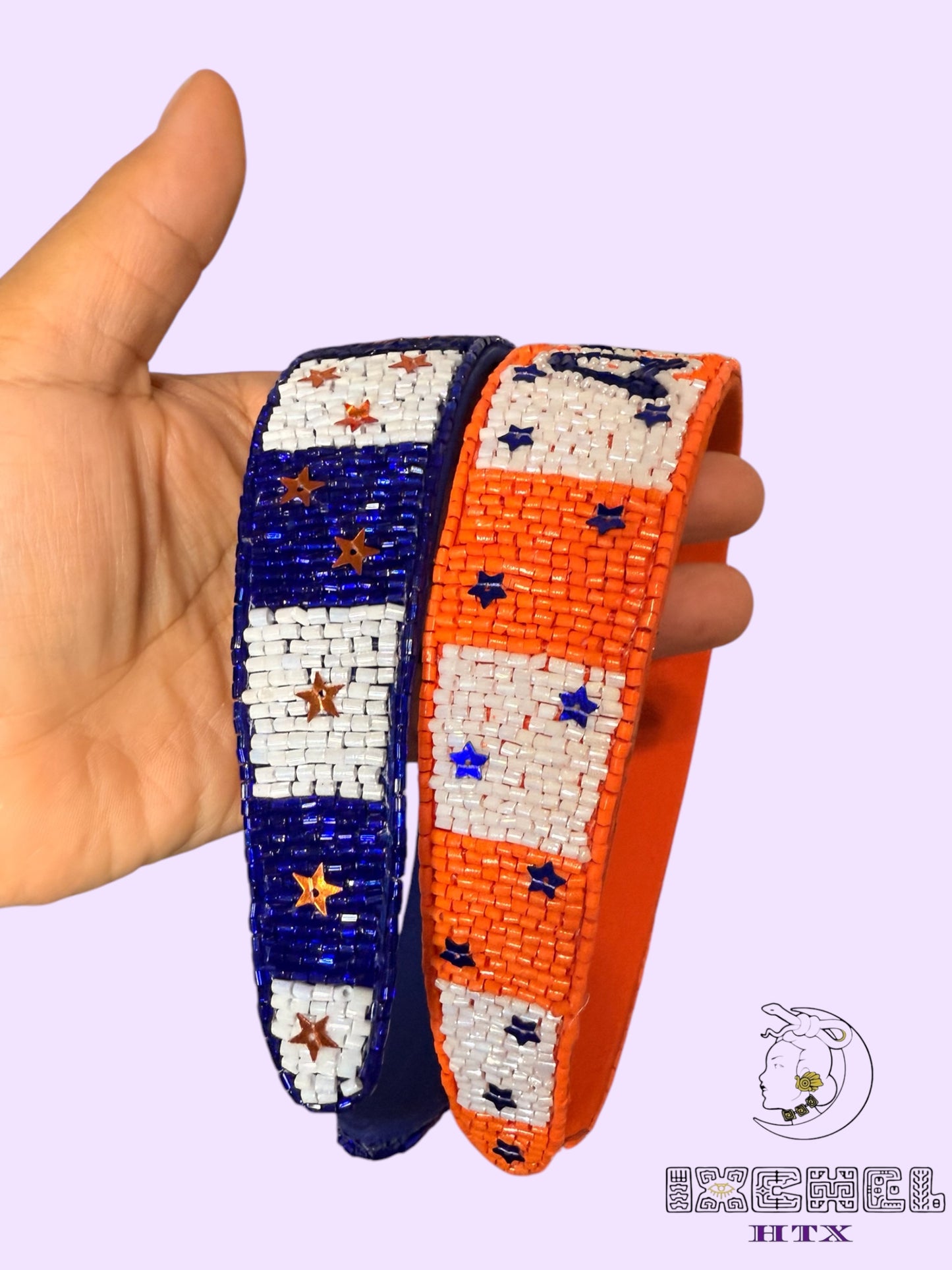 Beaded Astros Headband