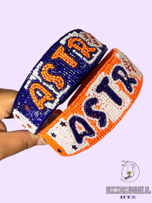 Beaded Astros Headband