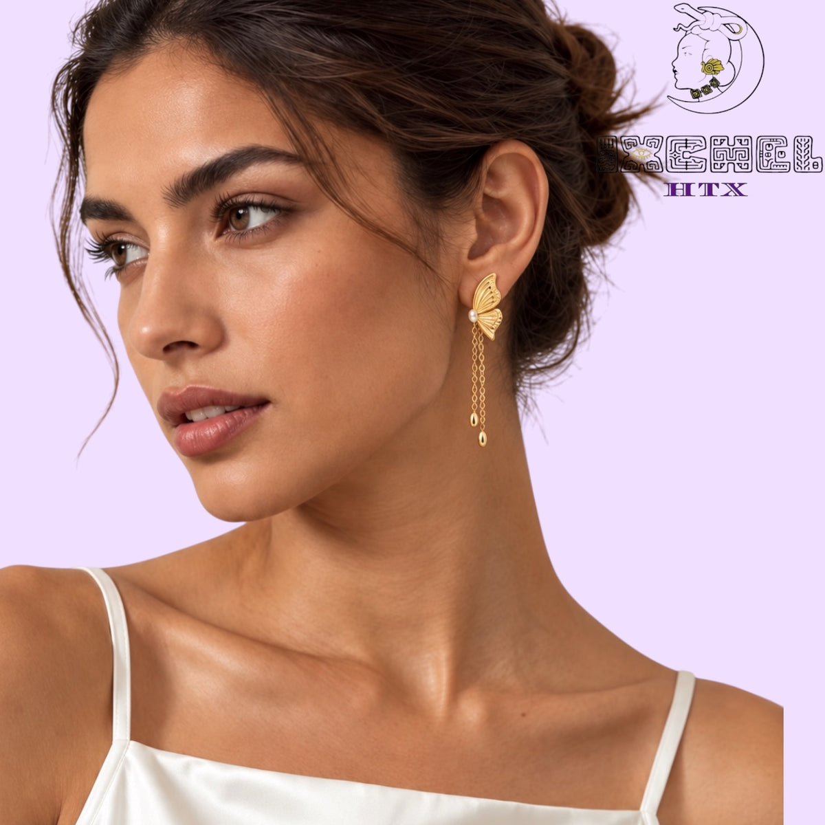 Mariposa Dorada Drop Earrings